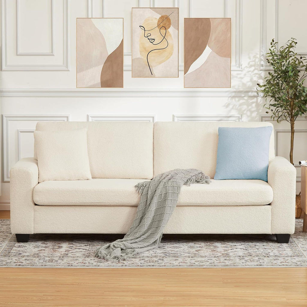 83 Inch Oversized Loveseat Sofa, Modern Corduroy 2 Seater Deep Seat Couch with Wide Armrest, Removable Washable Cushion Cover, Cozy Sofa for Living Room Bedroom Apartment