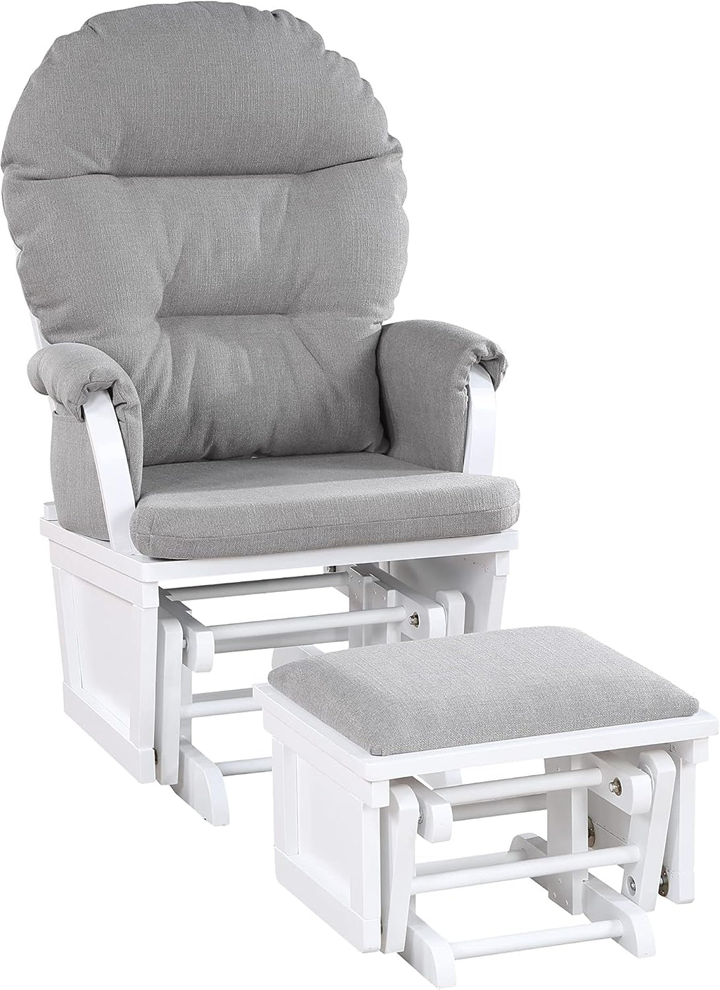 Suite Bebe Madison Glider & Ottoman, White/Oyster