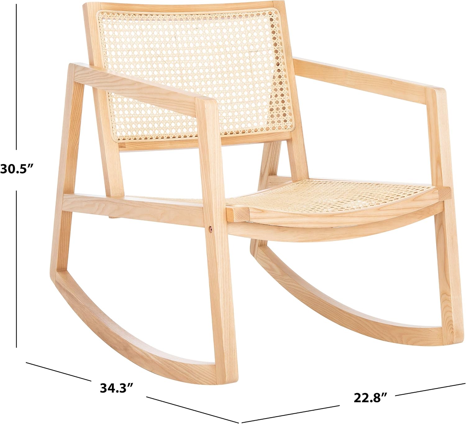 Safavieh Couture Perth Natural Rattan Rocking Chair