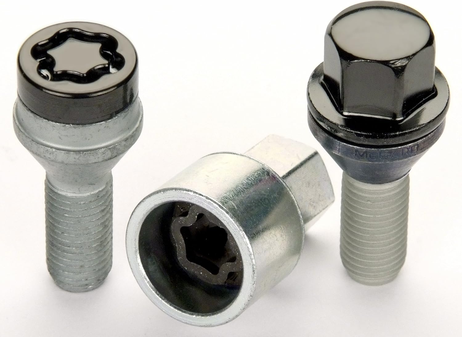 McGard 67179BK Black M12 x 1.5 Thread Size Cone Seat Lug Bolt Wheel Installation Kit for 5 Lug Vehicles,16 Lug Bolts / 4 Locks / 1 Key / 1 Storage Pouch