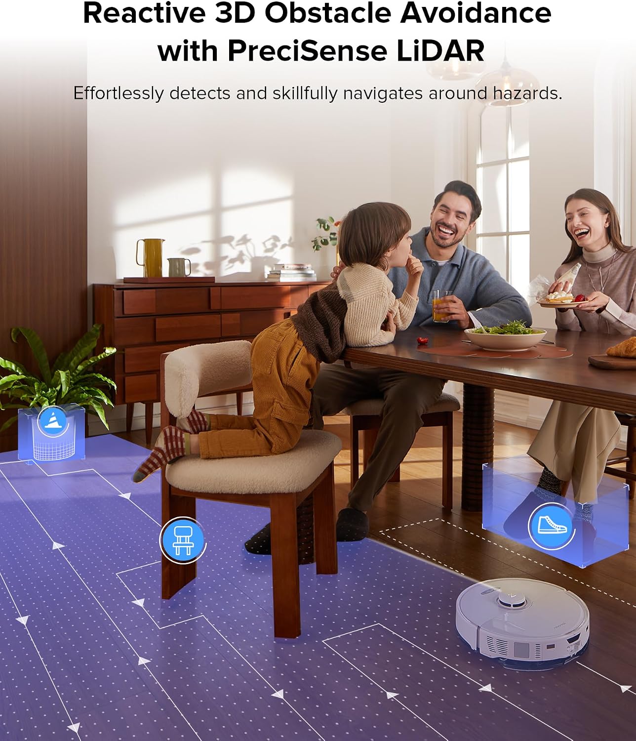roborock S8 Max Ultra Robot Vacuum and Mop, Auto Mop Washing&Drying, Dirt Detection, Self-Emptying, 8000Pa Suction, 20mm Mop Lifting, White (Renewed)