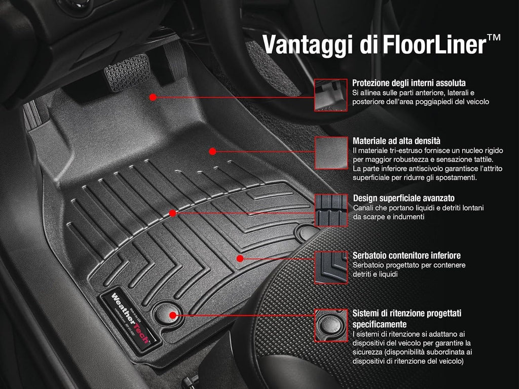 WeatherTech Custom Fit FloorLiners for BMW X7 M50i, X7 50i, Alpina XB7 - Full Set (471507-1-3-4), Cocoa