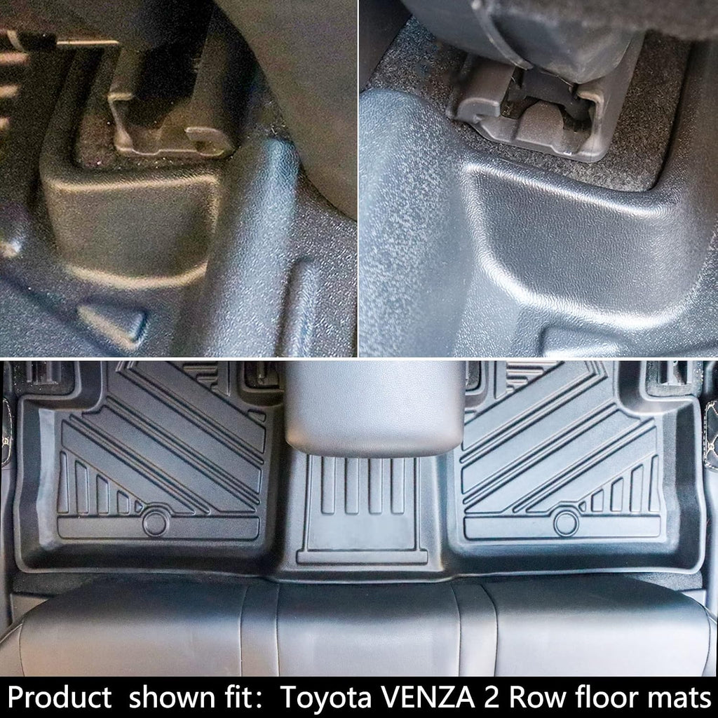 Floor Mats Fit for Toyota Venza 2026 2025 2024 2023-2021 Trunk Mats，All-Weather Rubber Car Cargo Liners Protector for 2021-2025 2026 Toyota Venza Accessories，Anti-Slip Floor Mats 2 Row & Cargo Liners