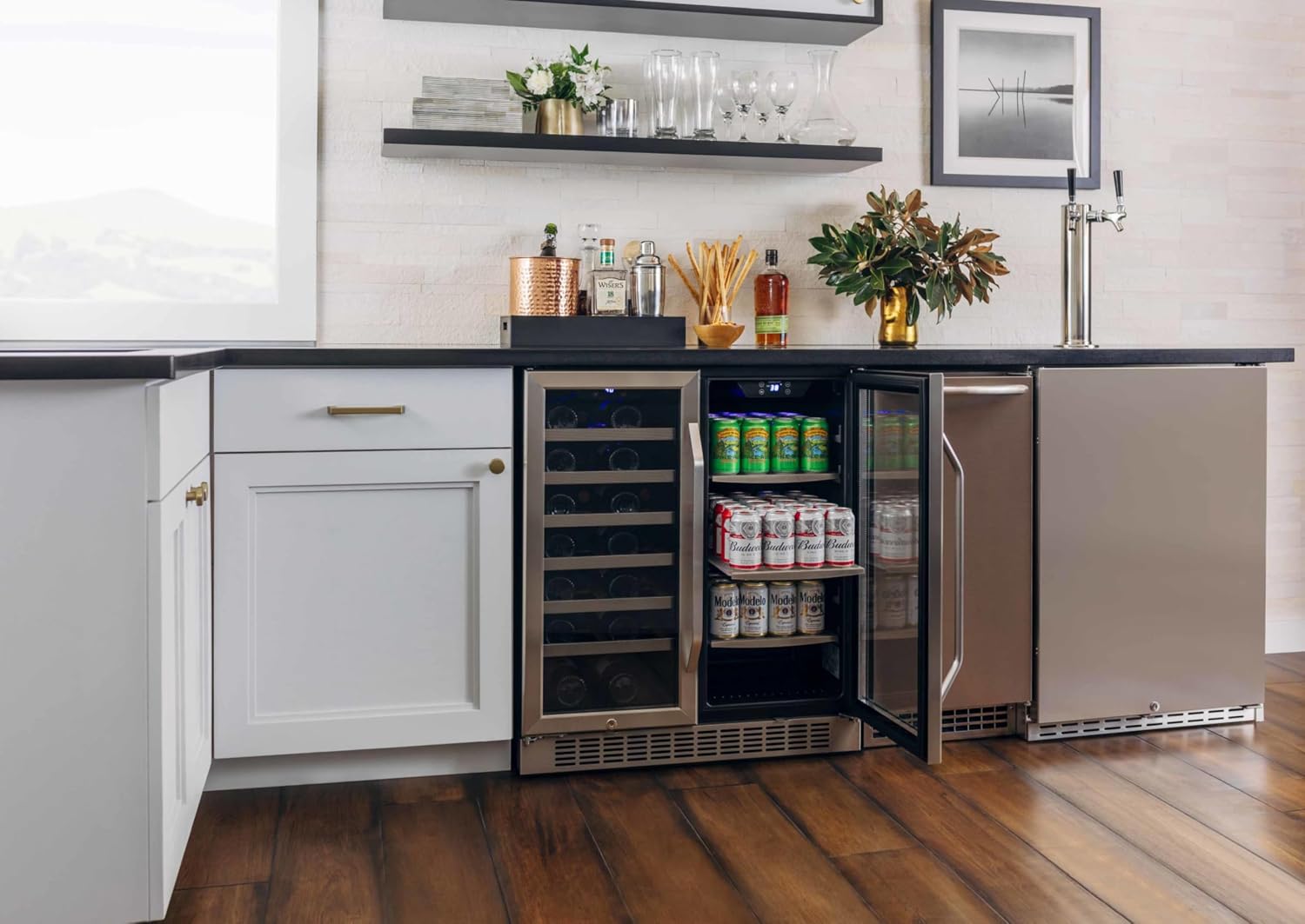 EdgeStar CWB2886FD 30-Inch Built-In Wine and Beverage Cooler with French Doors