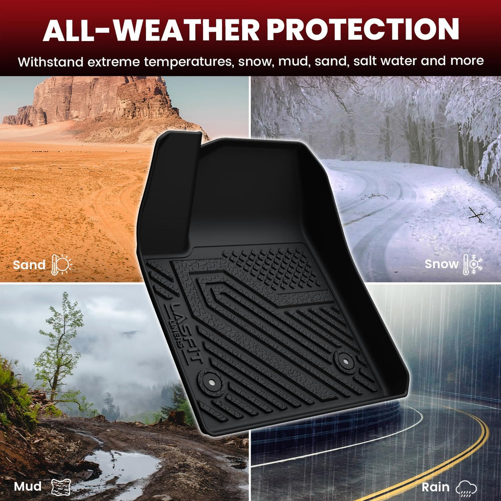 LASFIT Floor Mats & Cargo Liner for Chevrolet Chevy Blazer EV (Not Fit Gasoline) / Honda Prologue 2024-2026, All Weather TPE Custom Fit Floor Mats for Cars, Car Floor Liners Full Set for Blazer EV