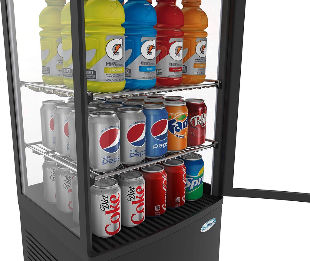 KoolMore CDCU-3C-BK Display Refrigerator, Black, 3cubic feet
