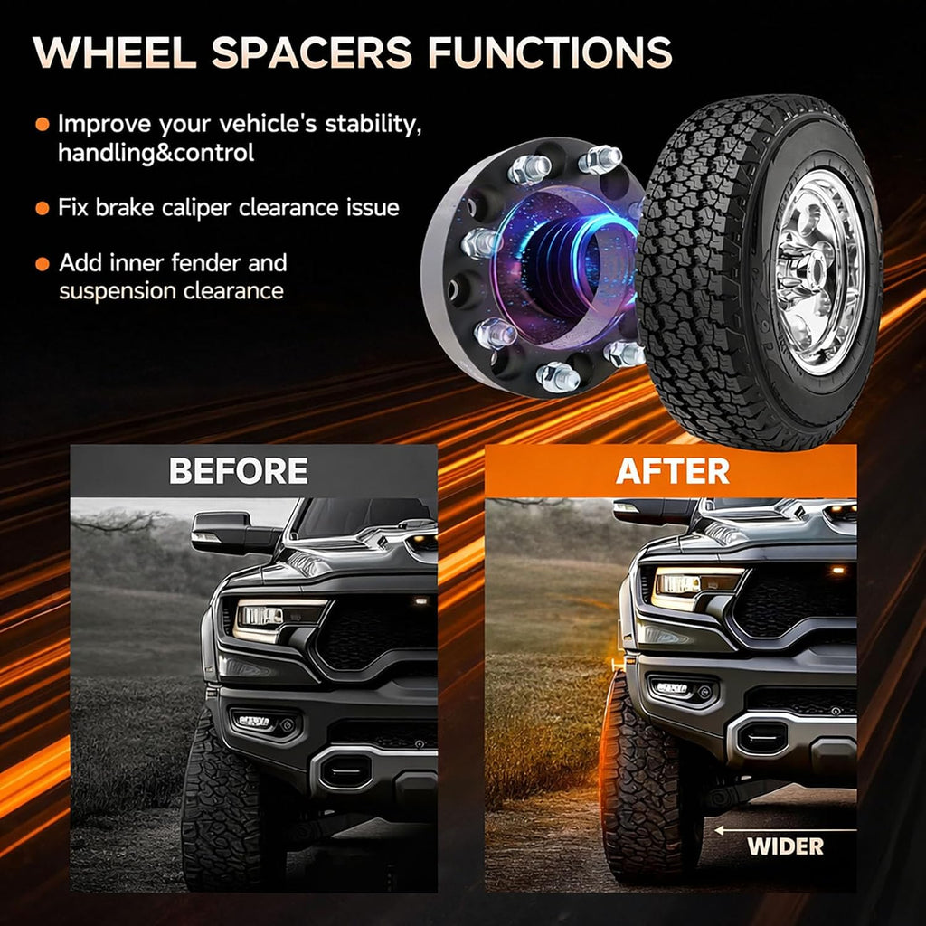 1.5 Inch 5x5.5 Wheel Spacers,1.5 inch 5 Lug Hub Centric Wheel Spacers Compatible with 1500, 1500 Classic with M14x1.5 Studs 77.8mm Hub Bore,4PC