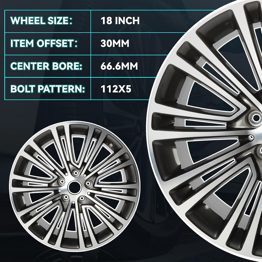 New 18 Inch 18x8Inch Premium Aluminum Alloy Wheel Rim Fits for BMW 2017-2024 530i 540i 540d, 2018-2024 530e, 36116863420 Direct Fit OE Stock Specs