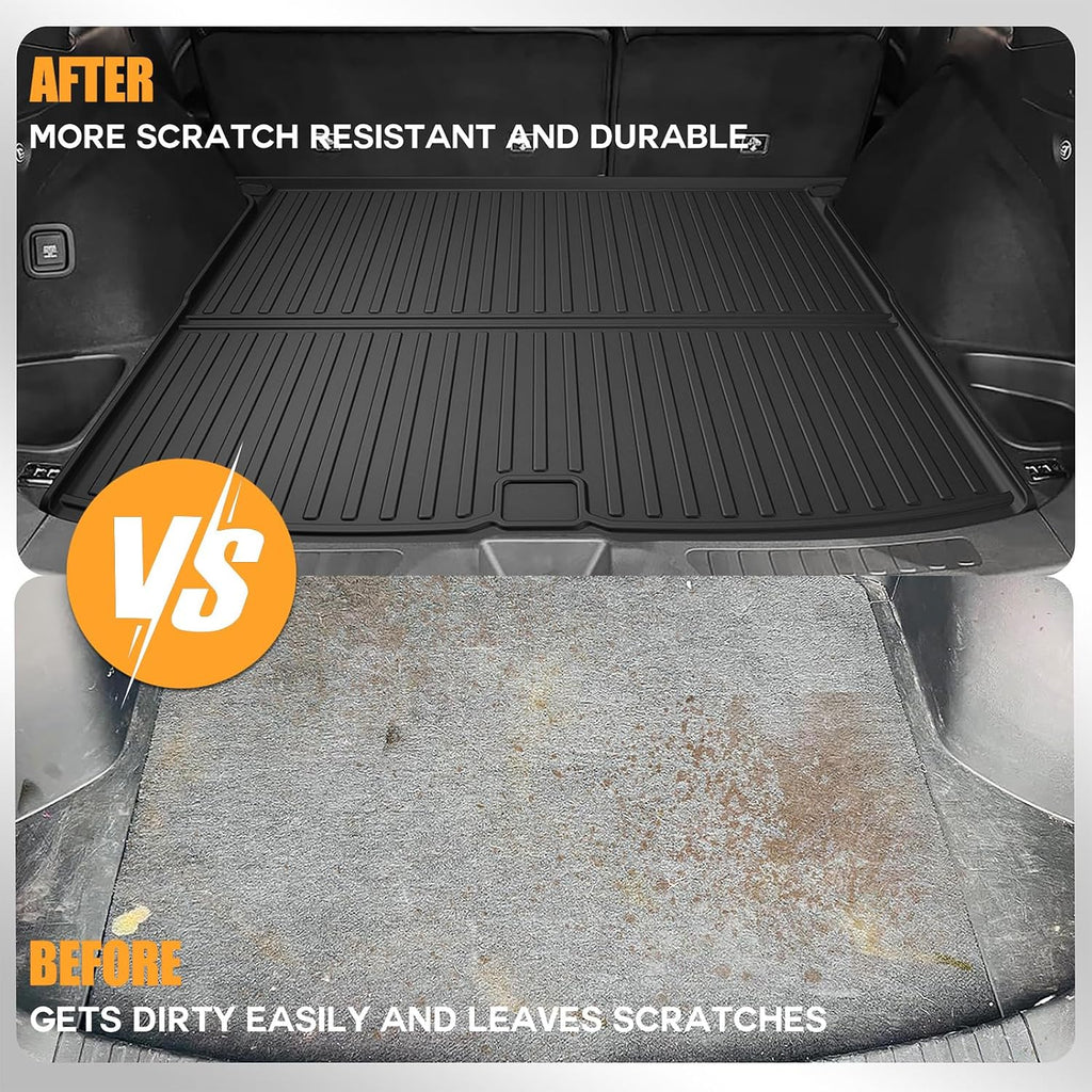 Floor Mats & Cargo Mat & Backrest Mat for Honda Passport 2019-2025 | All Weather Custom Fit Car Floor Liner, 1st & 2nd Row & Trunk Mat, Black (EX-L/TrailSport/Elite/Touring/Sport/Black Edition)