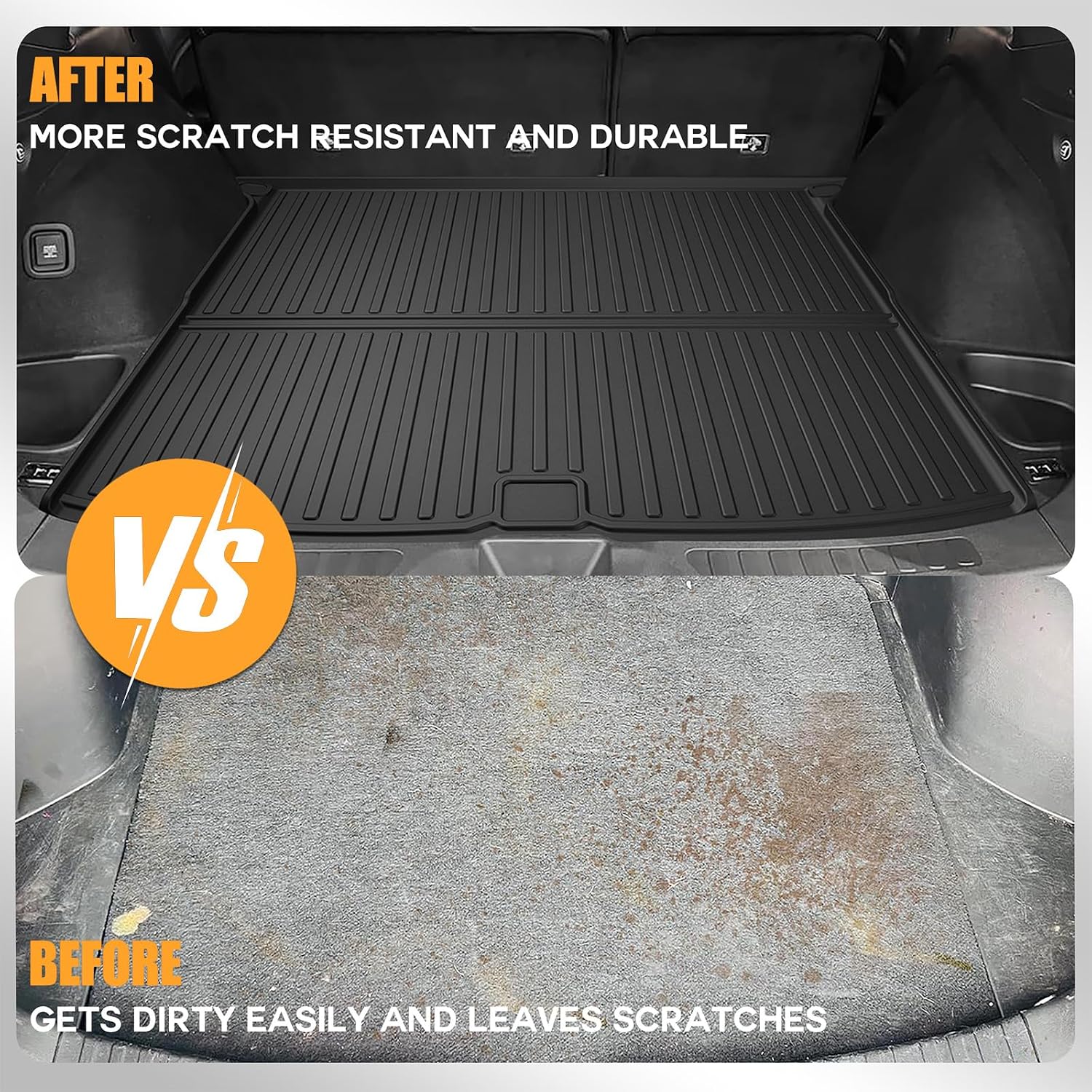 Floor Mats & Cargo Mat & Backrest Mat for Honda Passport 2019-2025 | All Weather Custom Fit Car Floor Liner, 1st & 2nd Row & Trunk Mat, Black (EX-L/TrailSport/Elite/Touring/Sport/Black Edition)