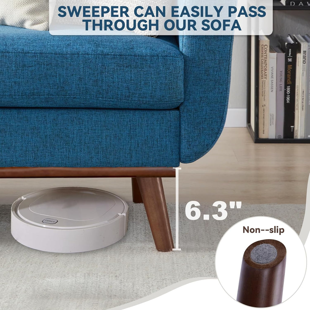 Kingfun 77.2' W Loveseat Sofa, Mid Century Modern Decor Love Seat Couches for Living Room, Button Tufted Upholstered Furniture, Solid & Easy to Install Small Couch for Bedroom Office Apartment, Blue