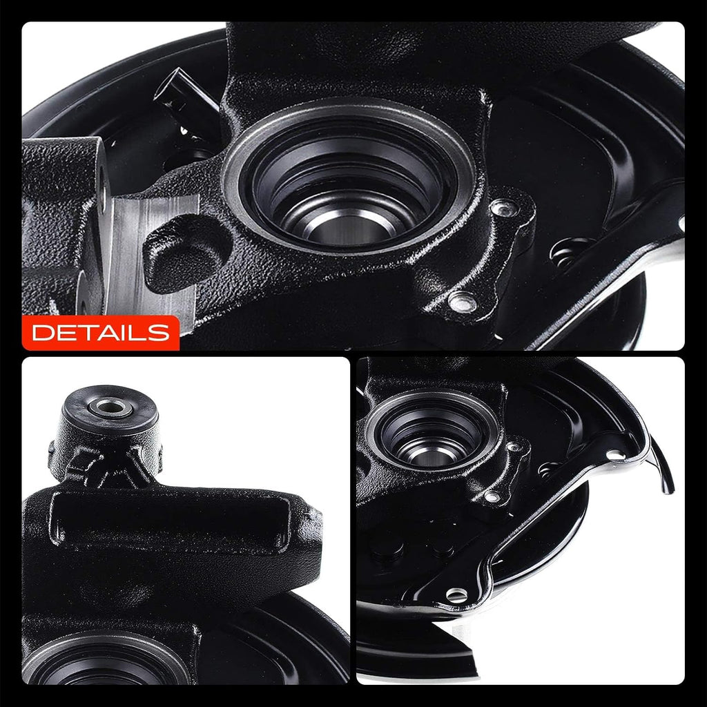 A-Premium Rear Left Steering Knuckle & Wheel Bearing Hub Assembly Compatible with Subaru Forester 2003-2008, Driver Side, Rear Disc Brakes Only