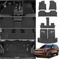 Floor Mats &Trunk Mat for 2024 2025 Hyundai Santa FE (Not for Hybrid) Seat with Backrest Mat All Weather TPE Rubber Cargo Liner Back Seat Cover 3rd Row for 2024 Hyundai Santa FE Accessories