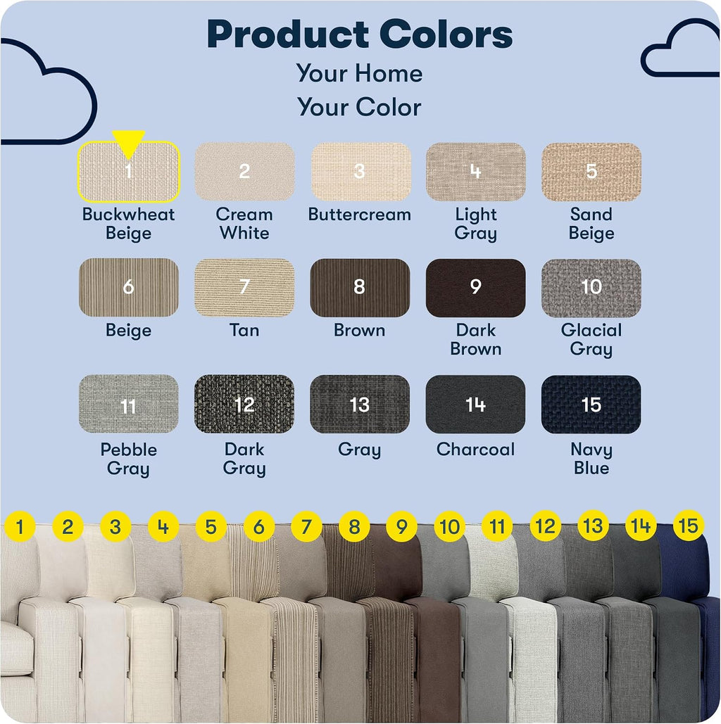 Serta Palisades 61' Track Arm Sofa, Easy Care Polyester, Soft Pillow Back, Pocket Coil Seat Cushions, Removable Covers, Loveseat or Couch for Small Spaces, Living Rooms or Bedrooms, Buckwheat Beige