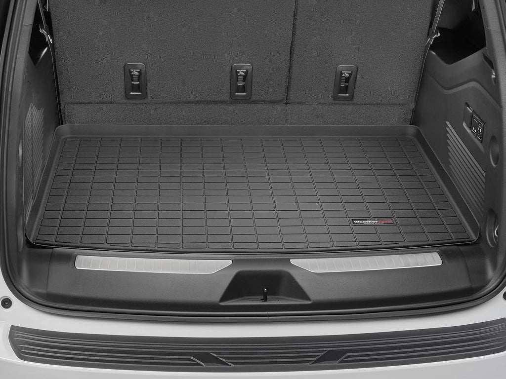 WeatherTech Cargo Trunk Liner for Cadillac Escalade ESV, Escalade-V ESV, Suburban - Behind 3rd Row (401390), Black