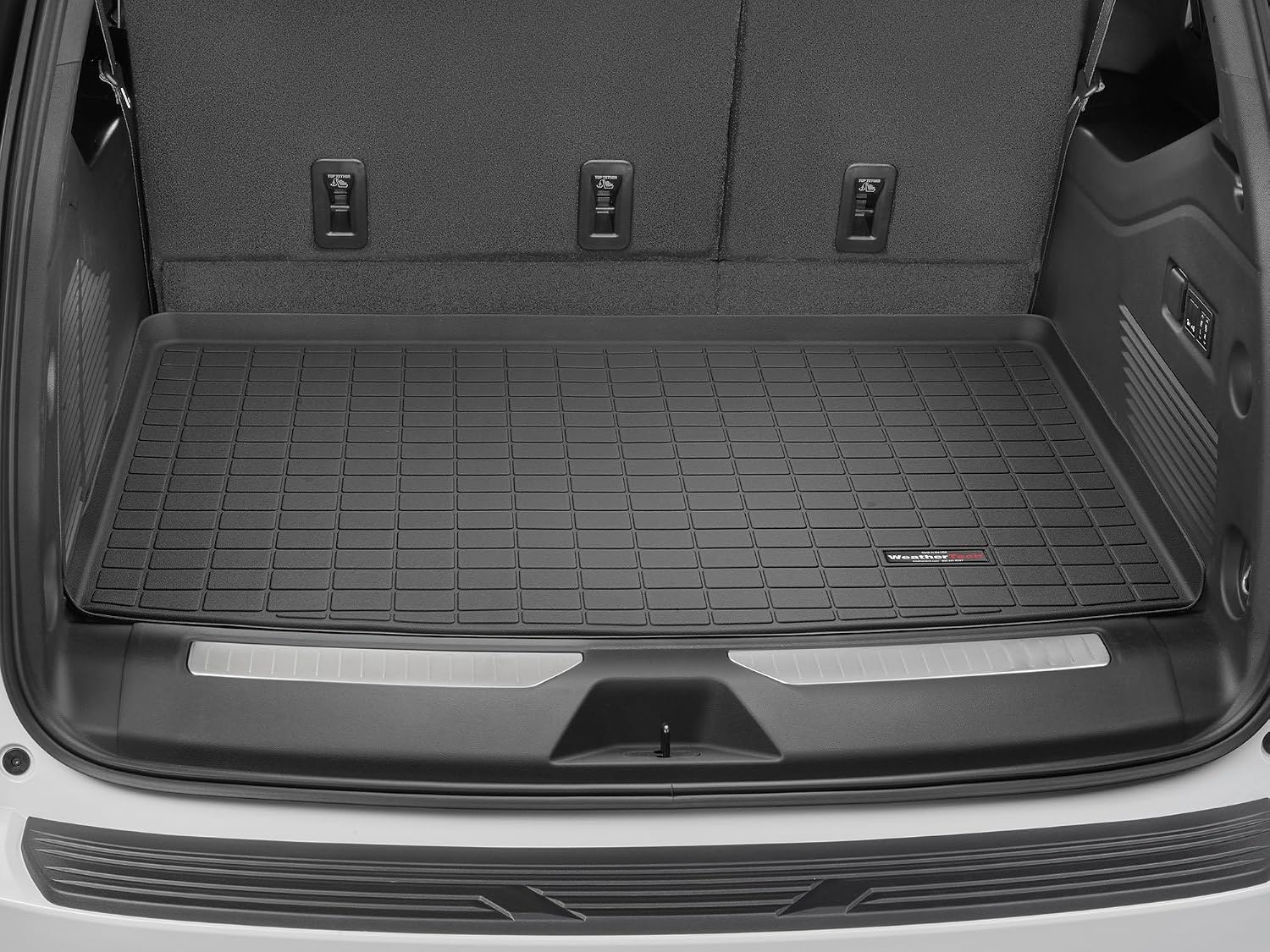WeatherTech Cargo Trunk Liner for Cadillac Escalade ESV, Escalade-V ESV, Suburban - Behind 3rd Row (401390), Black
