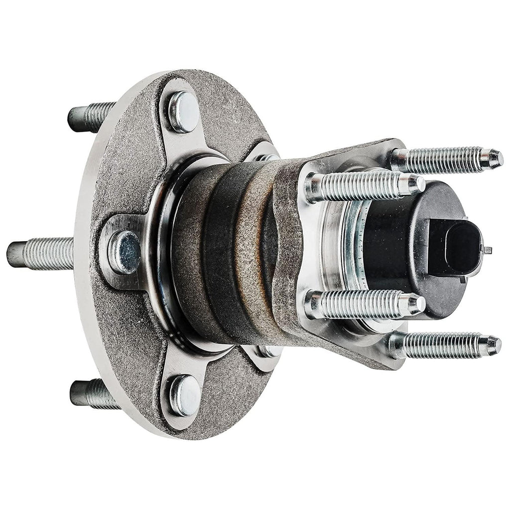 Detroit Axle - Pair Rear Wheel Hub and Bearing Assembly for Chevy Cobalt 2005-2010, HHR 2006-2011, Pontiac G5 2007-2010, Pursuit 2005-2006, Saturn Ion 2004-2007 5 Lugs w/ABS