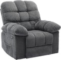 Manual Recliner Chair, Oversized Recliner for Adults with Extra Wide Arm and Back, Lazy Boy Recliner with Side Pockets, Comfy Breathable Fabric Large Nursery Rocking Chair for Living Room Bedroom