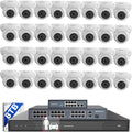 ONWOTE 32 Channel Security Camera System, AcuSearch, AI Human Vehicle Detection, 32x 5MP Audio PoE IP Cameras, 32CH 6K 12MP 4K Commercial NVR 8TB, 4 HDD Ports Support 40TB, Business CCTV Surveillance