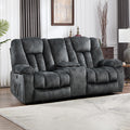 CANMOV Power Lift Loveseat for Elderly, Power Lift Recliner Sofa for Living Room, Electric Reclining Loveseat with Storage Console, Hidden Cup Holders, 2 Seat, Grey