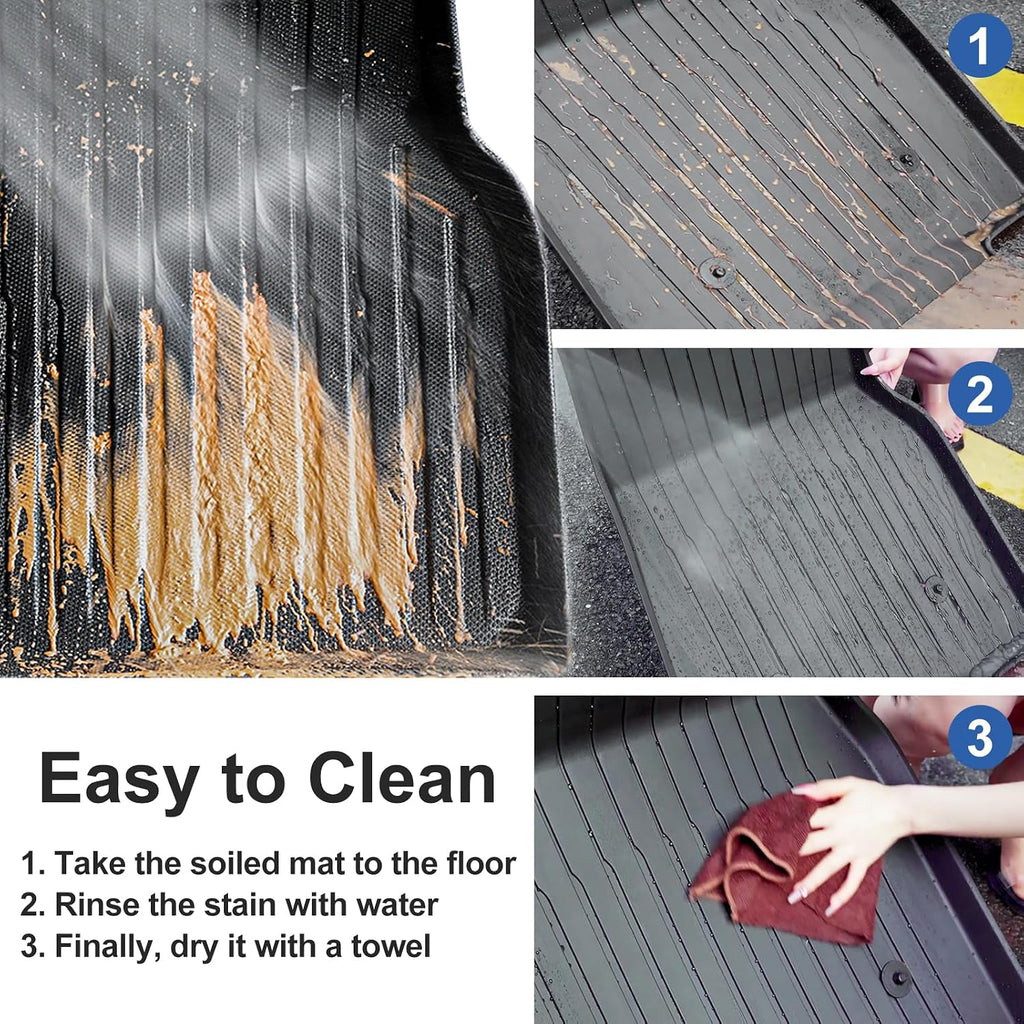 SMABEE Floor Mats & Cargo Liner & Backrest Mats for Toyota Sequoia 2023 2024 2025 2026, TPE All Weather Floor Liners Trunk Mat Accessories Protection Mats Interior Black