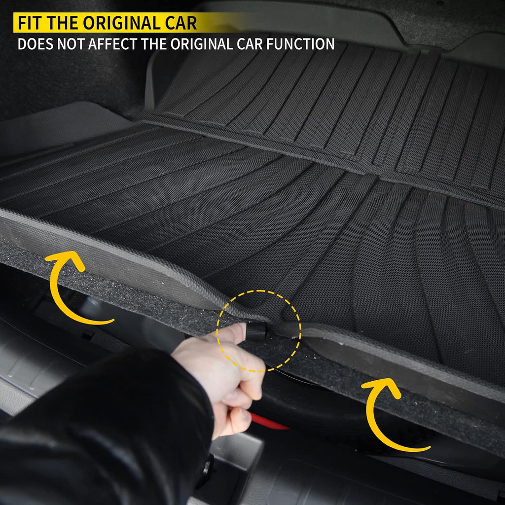 Floor Mats Compatible with 2022-2025 2026 Honda Civic Sedan (Not for Hatchback) Trunk Mat Cargo Mat Cargo Liner All Weather Trunk Liner Civic Accessories (Rear Trunk Mat +Floor Mats)