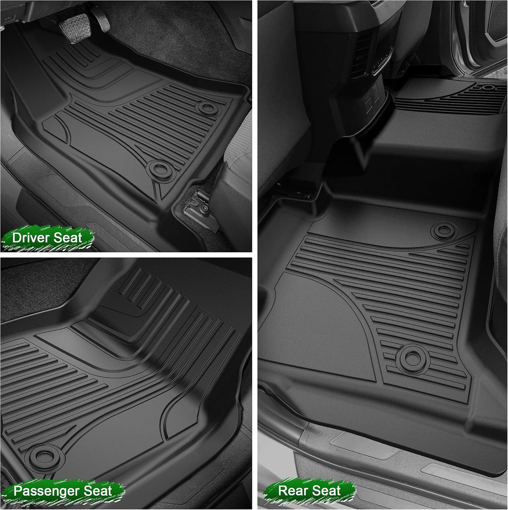 AOMSAZTO Floor Mats for 2022-2026 Toyota Tundra/Tundra Hybrid (Only CrewMax Cab) 5.5FT Truck Bed Mat - All Weather Protection Floor Liners & Bed Liner Set Accessories