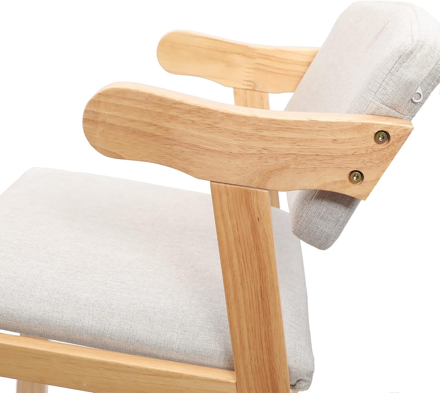 Kids Study Chair Rubber Wood Height Adjustable Dining/Office/Leisure Chair（Nature）