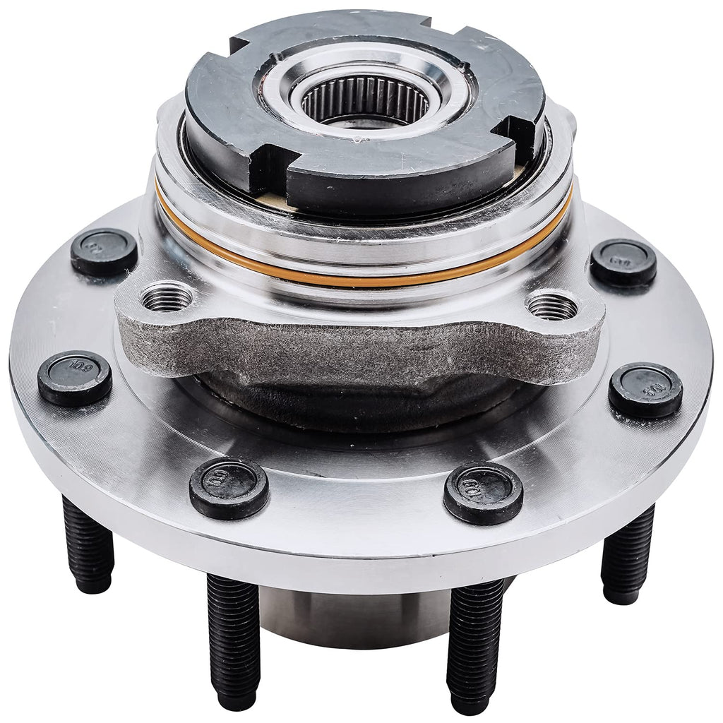 Detroit Axle - 4WD Front Wheel Bearing Hub for 1999-2001 Ford F-250 F-350 Super Duty [SRW, 2-Wheel ABS], 1999 2000 2001 Replacement Wheel Bearing Hub Assembly Set