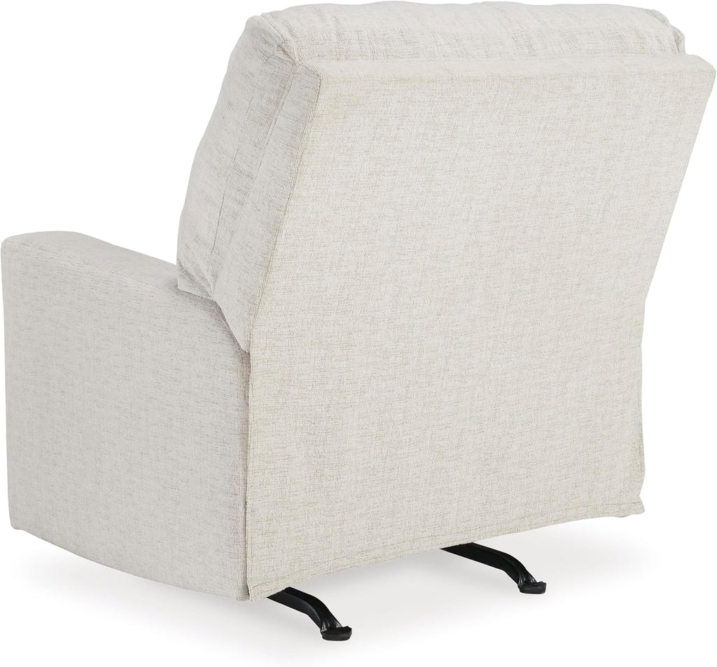 Signature Design by Ashley Rannis Casual Manual Rocker Recliner, White