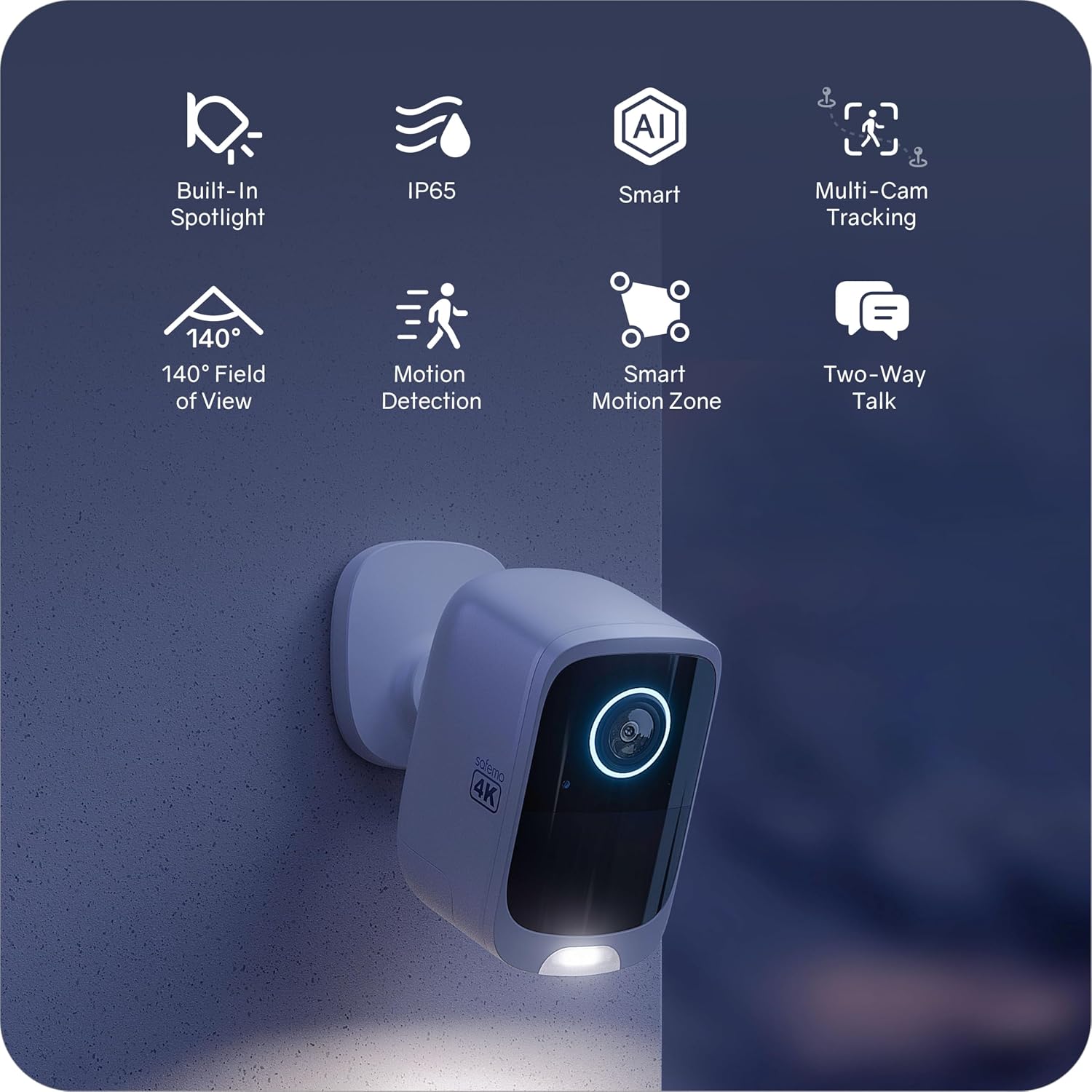 4K Security Cameras Wireless Outdoor/Indoor, Battery Cameras for Home Security, No Monthly Fees, 32G Local Storage, Advanced AI, Color Night Vision, 2-Way Audio, Waterproof, 2.4Ghz WiFi