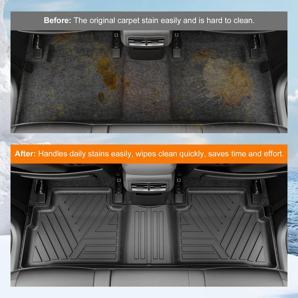 powoq Fuel Floor Mats Compatible with 2023-2026 Kia Sportage Trunk Mat TPE Floor Liner Cargo Mat Cargo Liner Replacement for 2023-2026 Kia Sportage Accessories (Trunk Mat+Backrest Mat+Floor Mat)