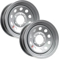 eCustomrim 2-Pack Trailer Wheel 16X6 16 Inch 6 Lug Silver Modular Rim | 16 X 6 Silver Grey Rim, 6 Lug on 5.5 Inch Bolt Pattern, 4.25 Inch Center Bore, 3760 Lbs Max Load, Trailer Tire Use Only