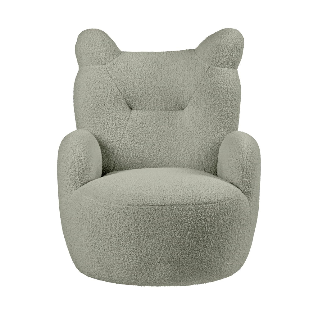 ECR4Kids Teddy Bear Sherpa Toddler Chair, 14in Seat Height, Kids Furniture, Dark Sage