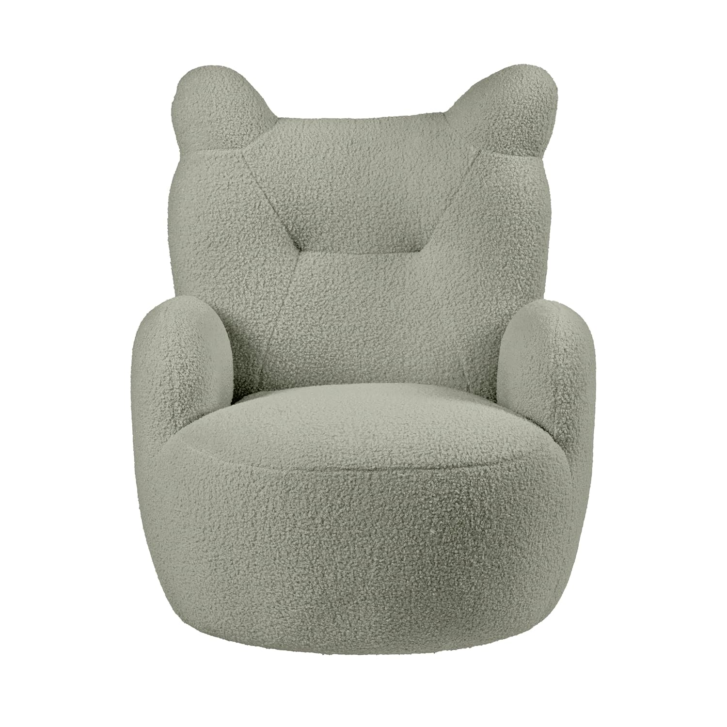 ECR4Kids Teddy Bear Sherpa Toddler Chair, 14in Seat Height, Kids Furniture, Dark Sage
