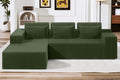 HABUTWAY Sectional Couches for Living Room,No Assembly L Shaped Couch 105' Modular Sectional Sofa Couch with Deep Seat,Cloud Couches Furniture Sets for Apartment,Corduroy (Green, Left Facing)