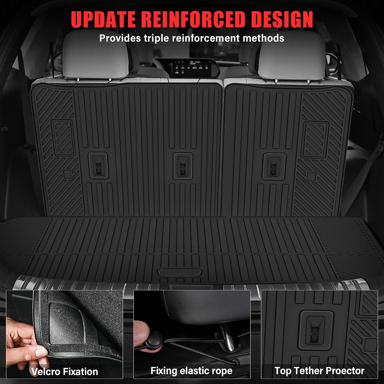 Floor Mats for 2021-2025 2026 Chevrolet/Chevy Suburban/GMC Yukon XL 7 Seats with Cargo Liner All Weather TPE Protection Floor Liners Full Set with Trunk Mat for Chevrolet Suburban Accessories