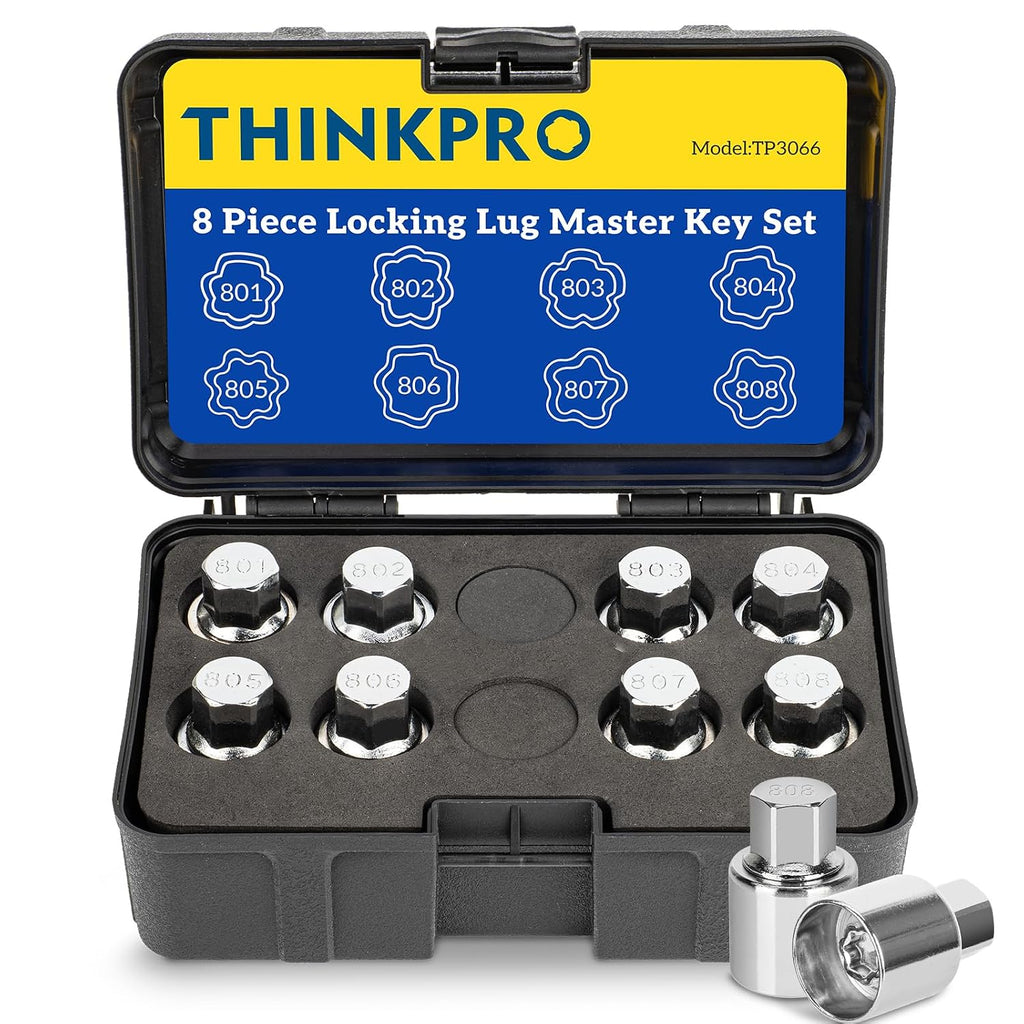Lug Nut Key Compatible with Jeep,801 to 808 Wheel Lock Key | Wheel Lock Key Master Set for Jeep Renegade,Wrangler, Cherokee and Dodge Jouney 2016 -2020), Easy Removal Locking socket