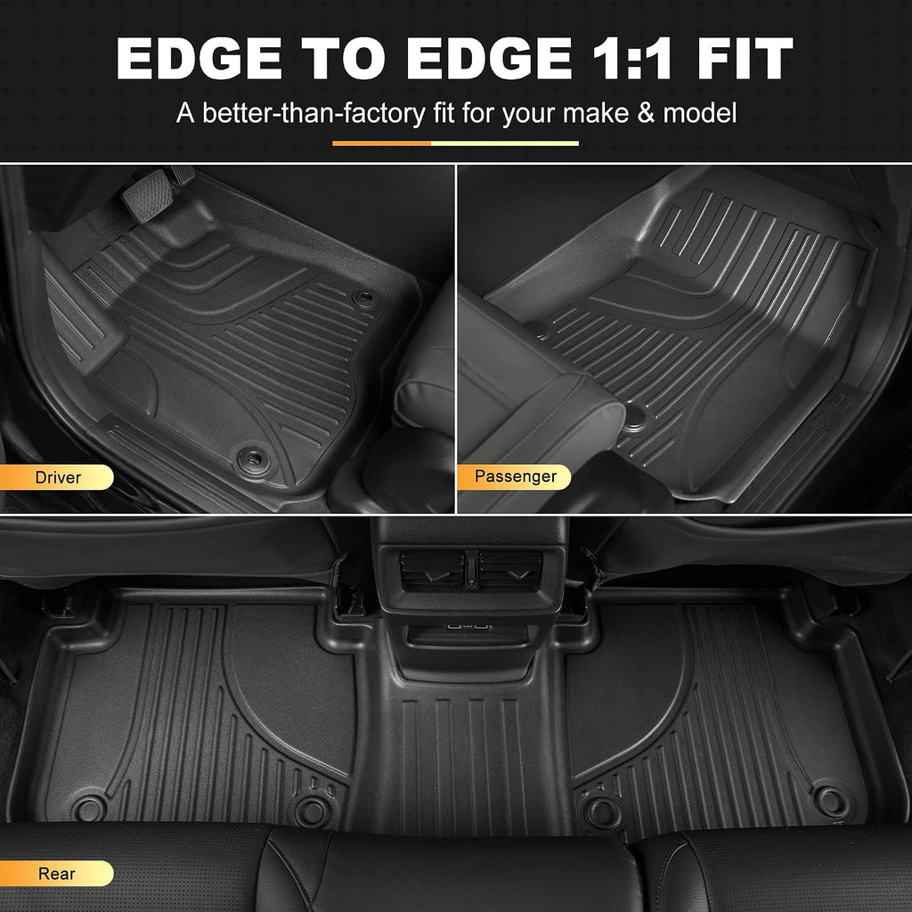 Floor Mats & Cargo Mat Fit for Honda HR-V 2023-2027 & Acura ADX 2025 2026 | All Weather Floor Mats Trunk Cargo Liner with Backrest Protectors Custom Fit for Honda HRV Sport/LX/EX-L