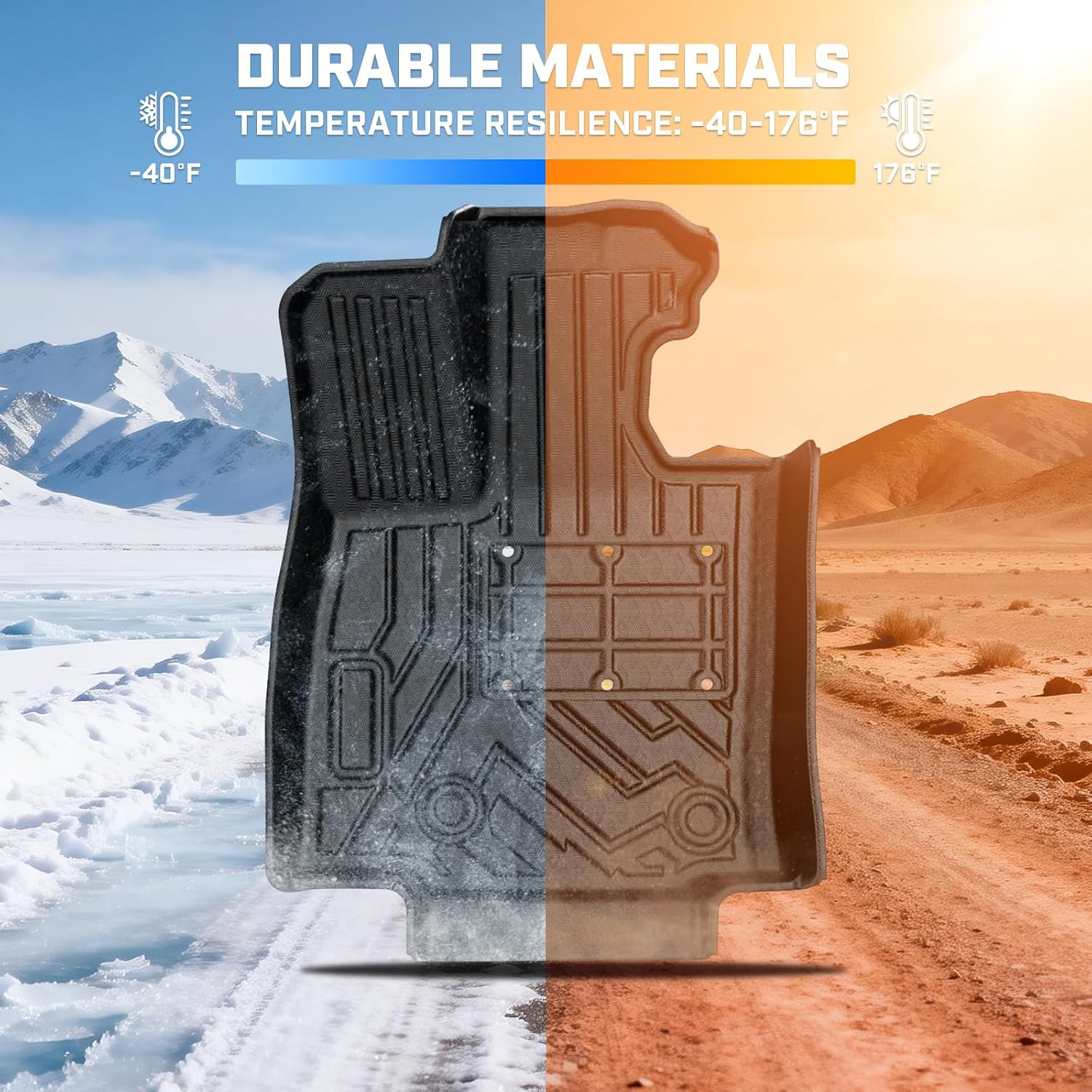 Mixsuper Floor Mat & Cargo Liner for Toyota RAV4 Hybrid 2026 (Not for Limited with Subwoofer),All Weather TPE Rubber Floor Liners Protection for RAV4 Accessories,Full Set Anti-Slip Car Mats,Black