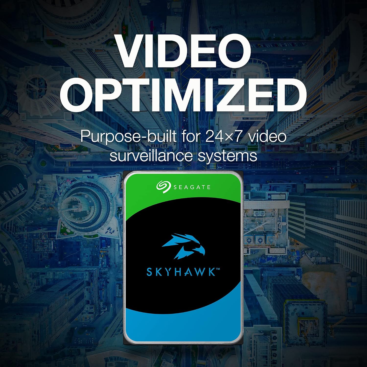 Seagate Skyhawk 8TB Video Internal Hard Drive HDD – 3.5 Inch SATA 6Gb/s 256MB Cache for DVR NVR Security Camera System with Data Rescue Services (ST8000VX010)