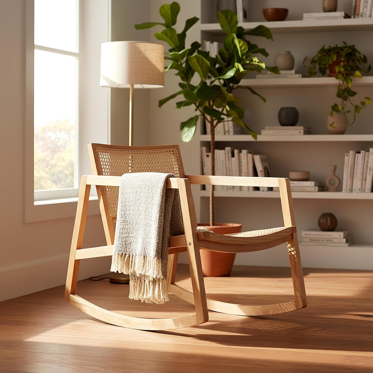 Safavieh Couture Perth Natural Rattan Rocking Chair