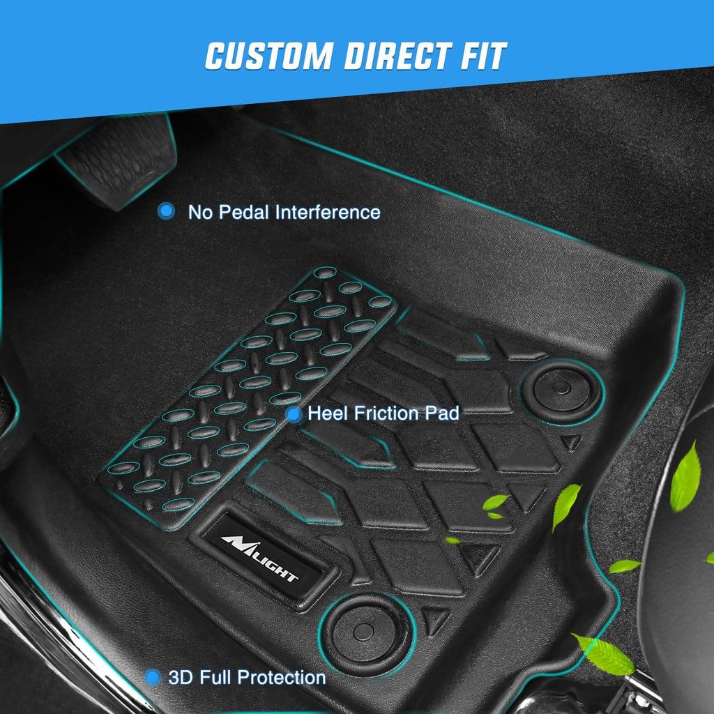 Nilight TPE Floor Mats for Ford Fusion Lincoln MKZ 2017 2018 2019 2020,All Weather Custom Fit Heavy Duty Floor Liners