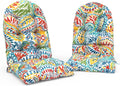 Indoor/Outdoor Adirondack Chair Cushions 44 x 19 x 4 Inch, Tufted Outdoor Rocking Chair Cushion, Anti-Slip High Back Patio Chair Cushions, Set of 2, Paisley Multi