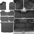 Floor Mats & Cargo Mat & Backrest Mat for Honda Passport 2019-2025 | All Weather Custom Fit Car Floor Liner, 1st & 2nd Row & Trunk Mat, Black (EX-L/TrailSport/Elite/Touring/Sport/Black Edition)
