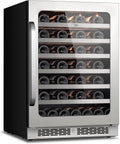 Whynter Wine Cooler Refrigerator, 24 Inch Large Wine Fridge, 40-65°F 54 Bottle Under Counter Wine Refrigerator, 3 LED Wine Cellar Glass Door, Built-in or Freestanding for Home Bar Kitchen 5.65 cu.ft