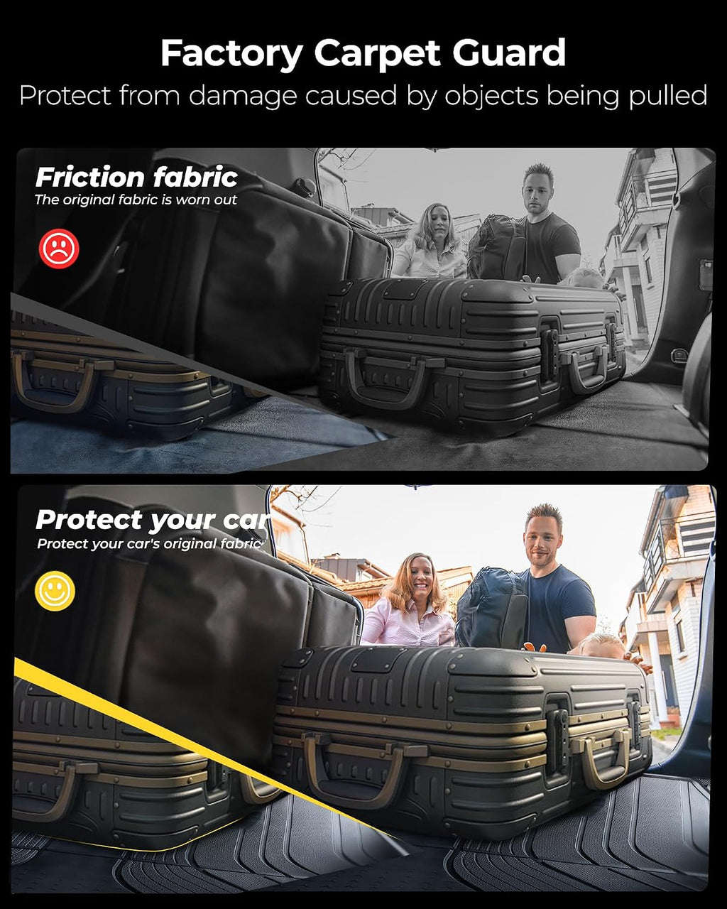 3W Cargo Liner Fit for 2019-2025 2026 Mercedes-Benz G Class G500/G550/G580/AMG G63 SUV TPE All Weather Custom Fit Trunk Mat, Black