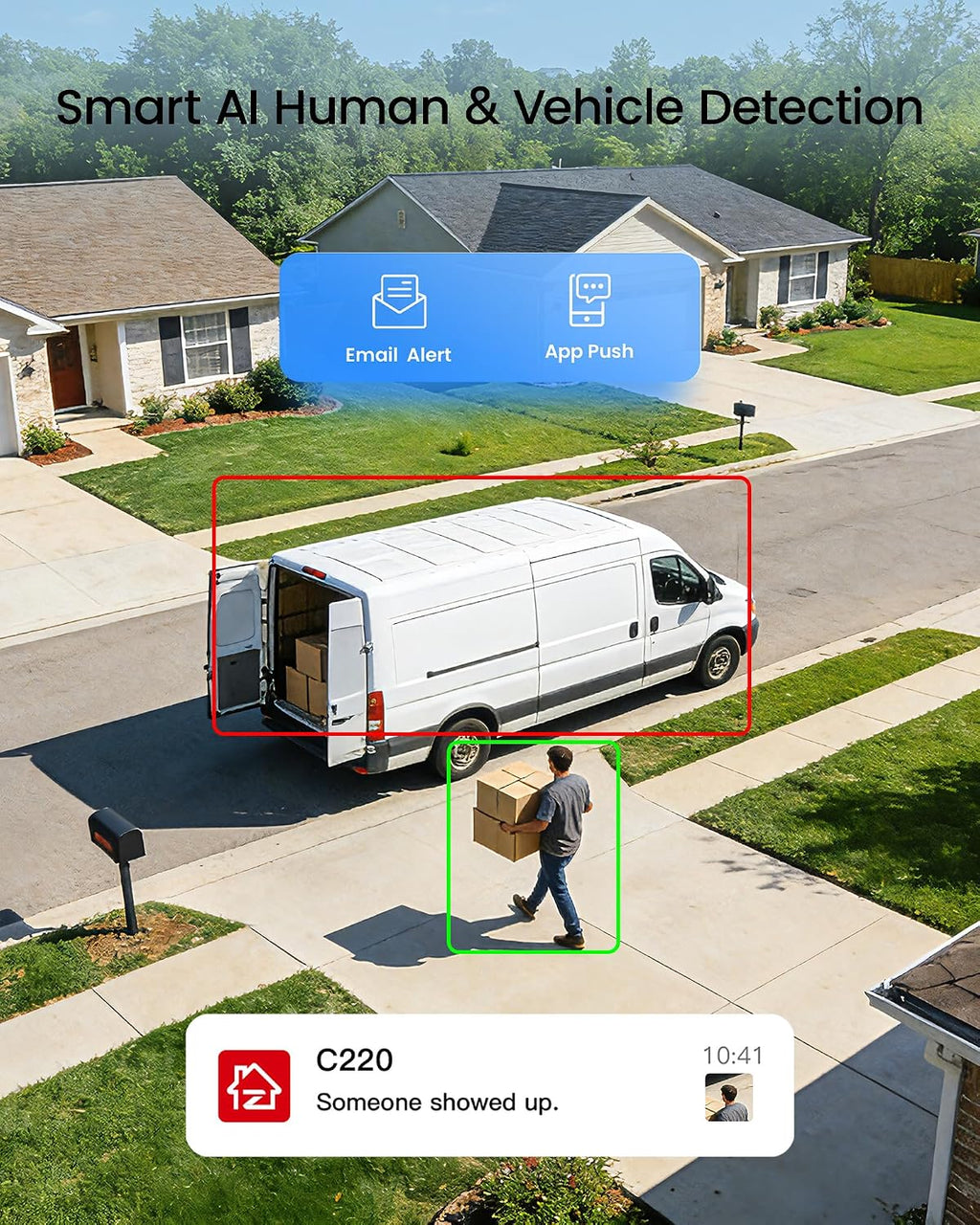 ZOSI C220 8CH 4MP QHD 2.5K PoE Home Security Camera System, 8CH 5MP 3K NVR with Smart AI Human Detection, 4 x 4MP(1440p) Dome IP Cameras Outdoor Indoor, Two-Way Audio (Hard Drive not Included)
