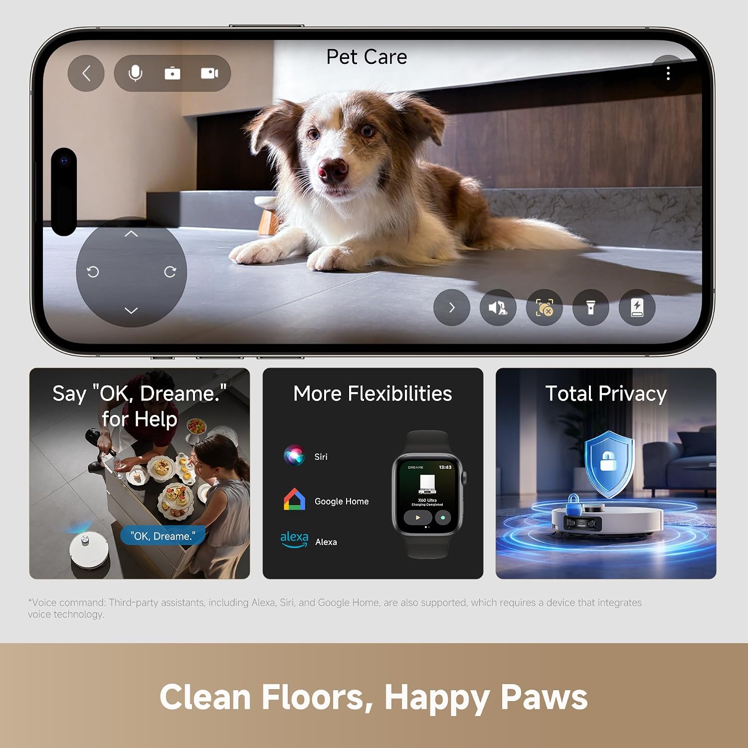 DREAME X60 Ultra Robot Vacuum and Mop, 3.13in Ultra-Thin Design, 3.47in Obstacle Clearing, 35,000Pa Suction, Self Emptying&Refilling, Mop Self-Cleaning, 100% Detangling, 280+Obstacle Avoidance, White