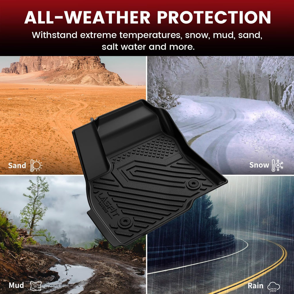 LASFIT Floor Mats & Cargo Liner for Chevrolet Chevy Bolt EV 2017-2023 (Not EUV), All Weather TPE Custom Fit Floor Liners for Cars, Car Floor Mats Full Set for Chevrolet Chevy Bolt EV Accessories, 4PCS